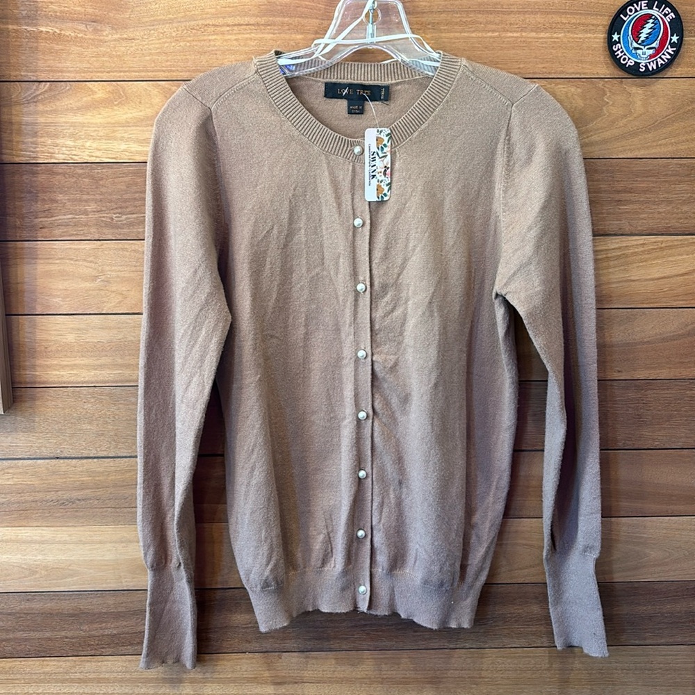 Light Brown Knit Cardigan